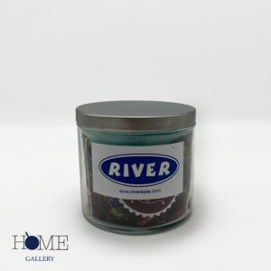بانکه شیشه ای درب استیل ریور 800 میل قطر 10 ارتفاع 9