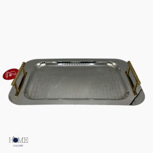 سینی استیل مستطیل دو رنگ رامیسا 01