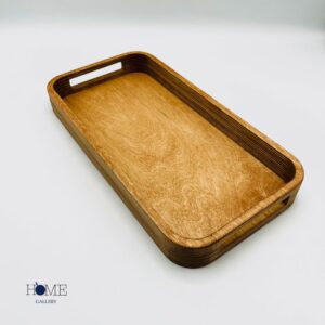 سینی مستطیل دسته دار چوب پلای وود 19*37 سانت